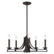 Livex Lighting - 40055-07 - Six Light Chandelier - Trumbull - Bronze