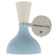 Robert Abbey - BB06LY - One Light Wall Sconce - Clare - Polished Nickel w/Baby Blue Lily Painted