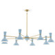 Robert Abbey - BB08BB - Eight Light Chandelier - Clare - Modern Brass w/Baby Blue Painted