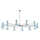 Robert Abbey - BB13BB - 12 Light Chandelier - Clare - Polished Nickel w/Baby Blue Painted