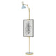Robert Abbey - BB16LY - One Light Floor Easel - Clare - Modern Brass w/Baby Blue Lily Painted