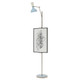 Robert Abbey - BB17LY - One Light Floor Easel - Clare - Polished Nickel w/Baby Blue Lily Painted