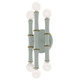 Robert Abbey - CL75 - Six Light Wall Sconce - Kane - Celadon w/Modern Brass
