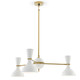 Robert Abbey - LY03LY - Three Light Chandelier - Clare - Modern Brass w/Lily Painted