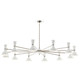 Robert Abbey - LY13LY - 12 Light Chandelier - Clare - Polished Nickel w/Lily Painted