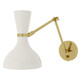Robert Abbey - LY18LY - One Light Wall Sconce - Clare - Modern Brass w/Lily Painted