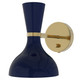 Robert Abbey - MB05MB - One Light Wall Sconce - Clare - Modern Brass w/Midnight Blue Painted