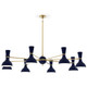 Robert Abbey - MB08MB - Eight Light Chandelier - Clare - Modern Brass w/Midnight Blue Painted