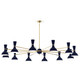 Robert Abbey - MB12MB - 12 Light Chandelier - Clare - Modern Brass w/Midnight Blue Painted