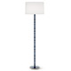 Robert Abbey - MB74 - One Light Floor Lamp - Kane - Midnight Blue w/Polished Nickel