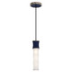 Robert Abbey - MB86 - One Light Pendant - Kane - Midnight Blue w/Polished Nickel