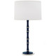 Robert Abbey - MMB72 - One Light Table Lamp - Kane - Matte Midnight Blue w/Polished Nickel