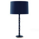 Robert Abbey - MMB72X - One Light Table Lamp - Kane - Matte Midnight Blue w/Polished Nickel