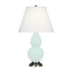 Robert Abbey - MN12X - One Light Accent Lamp - Small Double Gourd - Mint Glazed Ceramic w/Antique Silver