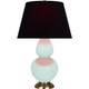 Robert Abbey - MN20K - One Light Table Lamp - Double Gourd - Mint Glazed Ceramic w/Antique Natural Brass
