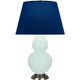Robert Abbey - MN22N - One Light Table Lamp - Double Gourd - Mint Glazed Ceramic w/Antique Silver