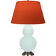 Robert Abbey - MN22T - One Light Table Lamp - Double Gourd - Mint Glazed Ceramic w/Antique Silver