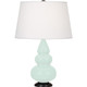 Robert Abbey - MN31X - One Light Accent Lamp - Small Triple Gourd - Mint Glazed Ceramic w/Deep Patina Bronze