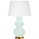 Robert Abbey - MN40X - One Light Table Lamp - Triple Gourd - Mint Glazed Ceramic w/Antique Natural Brass