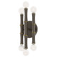 Robert Abbey - MST75 - Six Light Wall Sconce - Kane - Matte Smokey Taupe w/Modern Brass