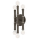 Robert Abbey - MST76 - Six Light Wall Sconce - Kane - Matte Smokey Taupe w/Polished Nickel