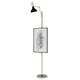 Robert Abbey - OS17BN - One Light Floor Easel - Clare - Polished Nickel w/Obsidian Bone Painted