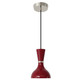 Robert Abbey - OX02OX - One Light Pendant - Clare - Polished Nickel w/Oxblood Painted