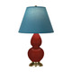 Robert Abbey - OX10B - One Light Accent Lamp - Small Double Gourd - Oxblood Glazed Ceramic w/Antique Natural Brass