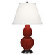 Robert Abbey - OX11X - One Light Accent Lamp - Small Double Gourd - Oxblood Glazed Ceramic w/Deep Patina Bronze