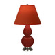 Robert Abbey - OX12T - One Light Accent Lamp - Small Double Gourd - Oxblood Glazed Ceramic w/Antique Silver