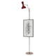 Robert Abbey - OX17OX - One Light Floor Easel - Clare - Polished Nickel w/Oxblood Painted