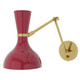 Robert Abbey - OX18OX - One Light Wall Sconce - Clare - Modern Brass w/Oxblood Painted