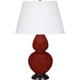 Robert Abbey - OX21X - One Light Table Lamp - Double Gourd - Oxblood Glazed Ceramic w/Deep Patina Bronze