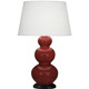Robert Abbey - OX41X - One Light Table Lamp - Triple Gourd - Oxblood Glazed Ceramic w/Deep Patina Bronze
