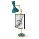 Robert Abbey - PC14PC - One Light Table Easel - Clare - Modern Brass w/Peacock Painted