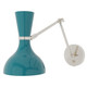 Robert Abbey - PC19PC - One Light Wall Sconce - Clare - Polished Nickel w/Peacock Painted