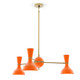 Robert Abbey - PM03PM - Three Light Chandelier - Clare - Modern Brass w/Pumpkin Painted