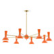 Robert Abbey - PM08PM - Eight Light Chandelier - Clare - Modern Brass w/Pumpkin Painted