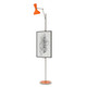 Robert Abbey - PM17PM - One Light Floor Easel - Clare - Polished Nickel w/Pumpkin Painted