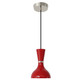 Robert Abbey - RR02RR - One Light Pendant - Clare - Polished Nickel w/Ruby Red Painted