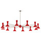 Robert Abbey - RR13RR - 12 Light Chandelier - Clare - Polished Nickel w/Ruby Red Painted