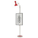 Robert Abbey - RR17RR - One Light Floor Easel - Clare - Polished Nickel w/Ruby Red Painted