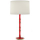 Robert Abbey - RR71 - One Light Table Lamp - Kane - Ruby Red w/Modern Brass