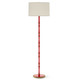 Robert Abbey - RR73 - One Light Floor Lamp - Kane - Ruby Red w/Modern Brass
