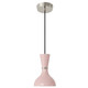 Robert Abbey - RW02RW - One Light Pendant - Clare - Polished Nickel w/Rose Water Painted