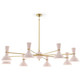 Robert Abbey - RW08RW - Eight Light Chandelier - Clare - Modern Brass w/Rose Water Painted