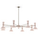 Robert Abbey - RW09RW - Eight Light Chandelier - Clare - Polished Nickel w/Rose Water Painted