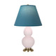 Robert Abbey - RW10B - One Light Accent Lamp - Small Double Gourd - Rose Water Glazed Ceramic w/Antique Natural Brass