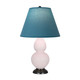 Robert Abbey - RW11B - One Light Accent Lamp - Small Double Gourd - Rose Water Glazed Ceramic w/Deep Patina Bronze