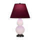 Robert Abbey - RW11P - One Light Accent Lamp - Small Double Gourd - Rose Water Glazed Ceramic w/Deep Patina Bronze
